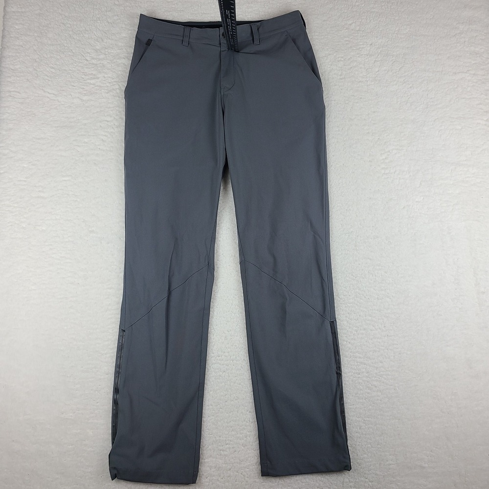 QOR Pants Mens 32x32 Dark Gray Performance Tech‎ Golf Trouser Chino *